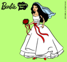 Dibujo Barbie vestida de novia pintado por SuperSweet