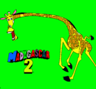 Dibujo Madagascar 2 Melman 2 pintado por PILARFIO