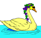 Dibujo Cisne con flores pintado por SOFYA