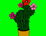 Dibujo Flores de cactus pintado por bizz