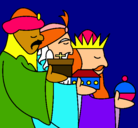 Dibujo Los Reyes Magos 3 pintado por rokero