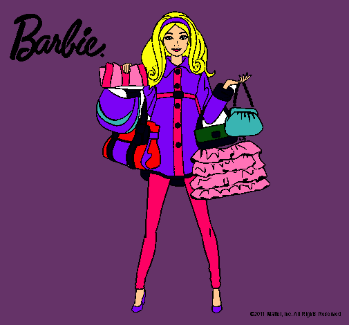 Dibujo Barbie de compras pintado por lara2002