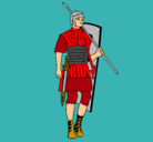 Dibujo Soldado romano pintado por lenox