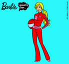 Dibujo Barbie piloto de motos pintado por yenita