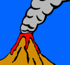 Dibujo Volcán pintado por feer