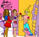 Dibujo Barbie de compras con sus amigas pintado por gj98zi