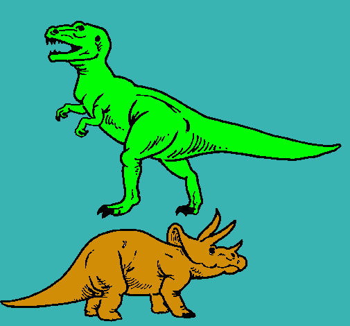 Triceratops y tiranosaurios rex