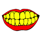 Dibujo Boca y dientes pintado por valentinosa