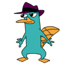 Dibujo Perry pintado por ornitorrinco