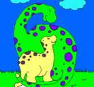 Dibujo Dinosaurios pintado por coloriditos