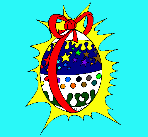 Dibujo Huevo de pascua brillante pintado por alanmistiko