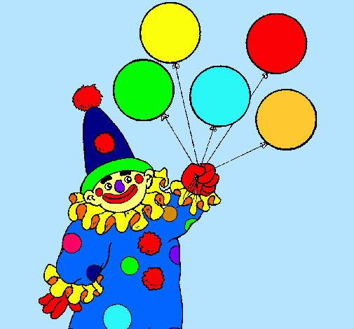 Payaso con globos