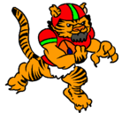 Dibujo Jugador tigre pintado por leonsio