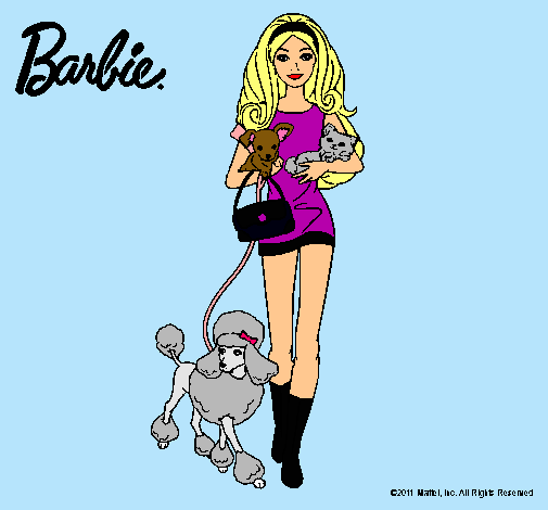 Barbie con sus mascotas