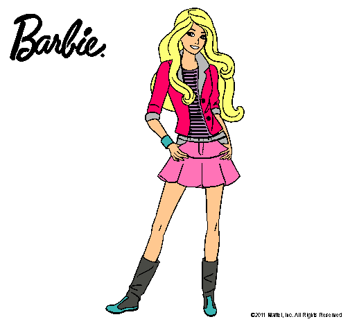 Dibujo Barbie juvenil pintado por lara2002