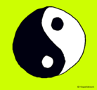 Dibujo Yin yang pintado por nessy & bita