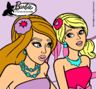 Dibujo Barbie y su amiga pintado por pilareta