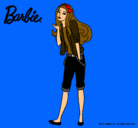 Dibujo Barbie con look casual pintado por gemagm