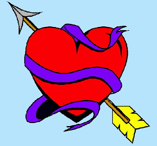 Dibujo Corazón con flecha pintado por cocoloco