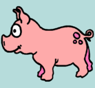 Dibujo Cerdo pintado por Alive