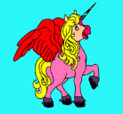 Dibujo Unicornio con alas pintado por MIA9