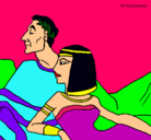 Dibujo César y Cleopatra pintado por Marinita1936