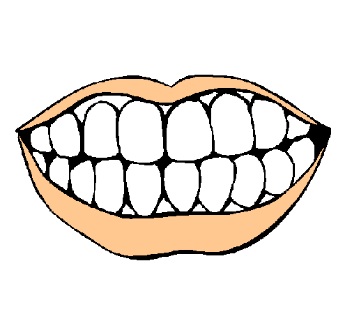 Dibujo Boca y dientes pintado por FEROMARIANA