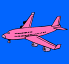 Dibujo Avión de pasajeros pintado por micaela22