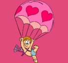 Dibujo Cupido en paracaídas pintado por nadialis
