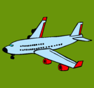 Dibujo Avión de pasajeros pintado por J-betto