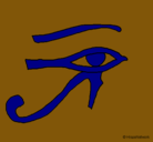 Dibujo Ojo Horus pintado por yupi