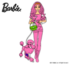 Dibujo Barbie con sus mascotas pintado por Nailea