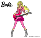 Dibujo Barbie guitarrista pintado por lara2002