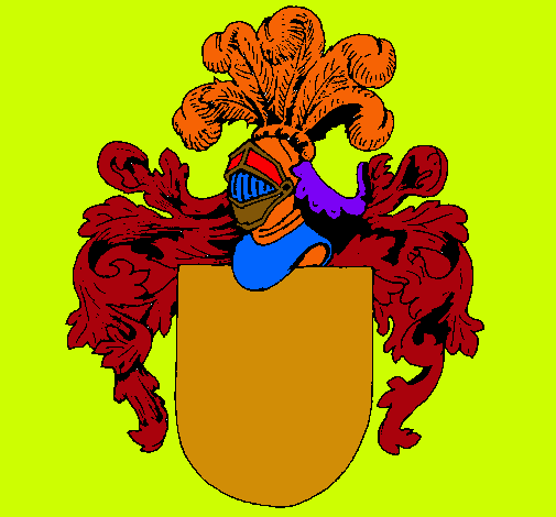 Escudo de armas y casco