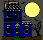 Dibujo Casa del terror pintado por laurel