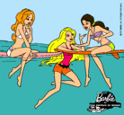 Dibujo Barbie y sus amigas pintado por kjgiykd