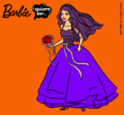 Dibujo Barbie vestida de novia pintado por sabrinaver