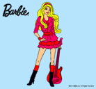 Dibujo Barbie rockera pintado por yenita