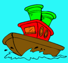 Dibujo Barco en el mar pintado por zucy