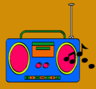 Dibujo Radio cassette 2 pintado por sebitaahh