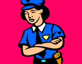Dibujo Mujer policía pintado por zxcvbn