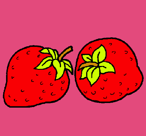 Dibujo fresas pintado por moserni 