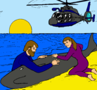 Dibujo Rescate ballena pintado por Sanches