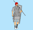 Dibujo Soldado romano pintado por wuilson