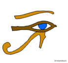 Dibujo Ojo Horus pintado por ximen