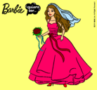 Dibujo Barbie vestida de novia pintado por nadie_90