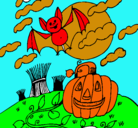 Dibujo Paisaje de Halloween pintado por Chinito