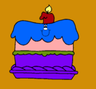 Dibujo Pastel de cumpleaños pintado por estrrellada