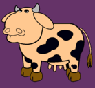 Dibujo Vaca pensativa pintado por yolenny