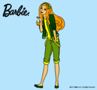 Dibujo Barbie con look casual pintado por jessijann